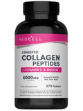 NeoCell Collagen Peptides Pills | 180 Tablets | with Vitamin C and Biotin | Grass Fed Bovine | Hair, Skin, & Nails | for Women and Men