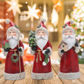 Hodao Santa Claus Decorative Figurine - Home Decor - Autumn Thanksgiving - Handcrafted - Perfect Choice for Christmas Home Decor and Indoor Holiday Display(3 PCS) (Red)