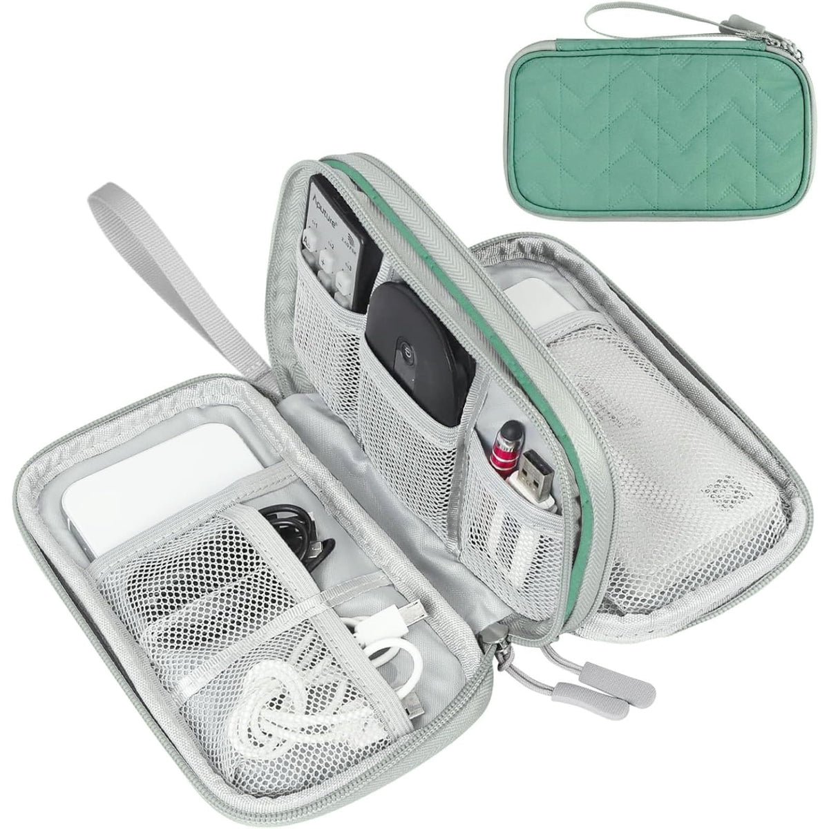FYY Electronic Organizer, Travel Tech Pouch Bag, Cable Organizer Black