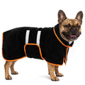 Dog Bathrobe, Super Absorbent for Small to Large Dogs, Dark Blue XL | Dog Robes with Soft Fleece, Warm & Cozy, Adjustable Fit, and Quick Drying Coat for Baths Swimming and Grooming