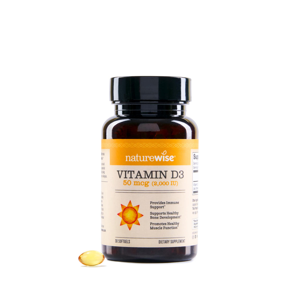 NatureWise Vitamin D3 2000iu (50 mcg) 1-Year Supply for Immune Support, Healthy Muscle Function, and Bone Health - Non-GMO, Gluten Free in Organic Extra Virgin Olive Oil, (Mini Softgel), 360 Count