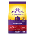 Wellness Complete Health Adult Dry Dog Food, Wholesome Grain Kibble, Natural, Chicken and Oatmeal Recipe, 30 lb Bag