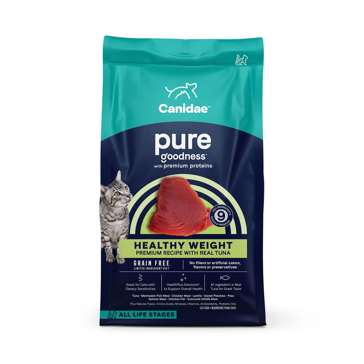 Canidae Pure Limited Ingredient Premium Dry Cat Food, Real Salmon Recipe, 10 lbs, Grain Free
