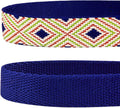 Blueberry Pet Pack of 2 Multiple Patterns Mix and Match Stunning Diamonds Adjustable Dog Collar with Detachable Green Bow Tie, Small, Neck 12"-16"