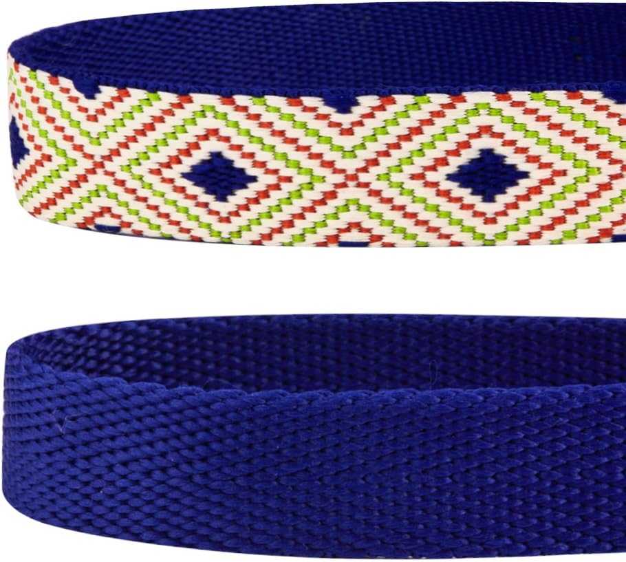 Blueberry Pet Pack of 2 Multiple Patterns Mix and Match Stunning Diamonds Adjustable Dog Collar with Detachable Green Bow Tie, Small, Neck 12"-16"