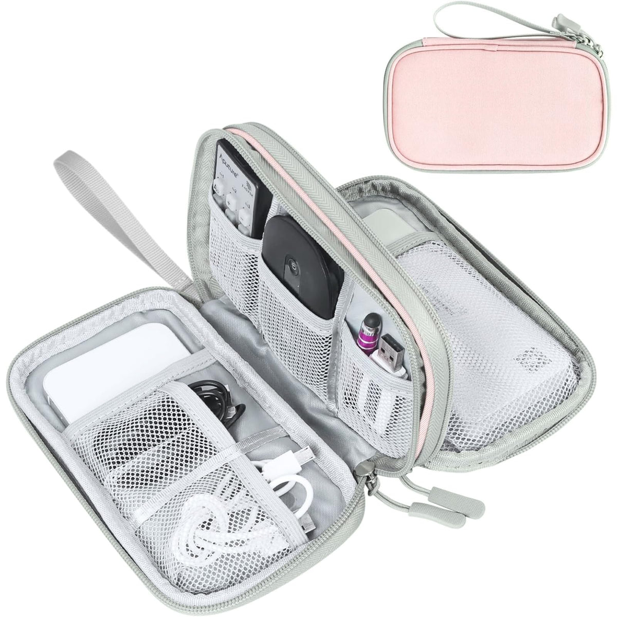 FYY Electronic Organizer, Travel Tech Pouch Bag, Cable Organizer Black