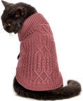 Cat Sweater Stretchy,19 Colors,6 Sizes,Snug Winter (Maple Leaf Red, Medium, Vest)