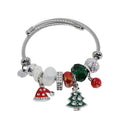 Charm Bracelets for Womens,Exquisite Cute Cartoon Friendship Silver Bracelets Stainless Steel Bangle, Womens Jewelry Suitable for Holiday Gifts and Birthday Gifts