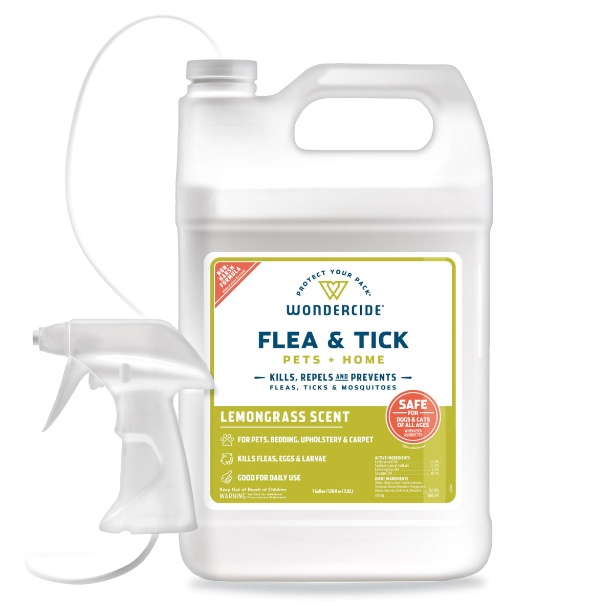 Wondercide Flea Tick & Mosquito Spray for Pets & Home - Rosemary 16 fl oz | With Natural Essential Oils - Killer, Control, Prevention, Treatment of Fleas & Ticks for Dogs and Cats - Pet & Family Safe