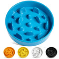 LE TAUCI Dog Bowls Slow Feeder Ceramic, 1.5 Cup Slow Feeding Bowl for Small and Medium Breed, Puzzle Dog Food Bowl for Fast Eater, Maze Purple