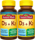 Nature Made Vitamin D3 K2 Supplement, 30 Softgels | Vitamin D 5000 IU (125 mcg) for Immune, Bone, Teeth and Muscle Health Support, 30 Day Supply