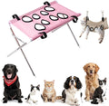 Dog Grooming Hammock, 2-in-1 Foldable Pet Bathing Bed with Stand，Pink | Pet Grooming Hammock, Dog Bath & Paw Wash Sling for Small Large Dogs, Nail Trimming, Shower Hammock, Foldable Stand