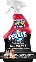 Resolve Ultra Pet Carpet Cleaner Spray – for Removal of Pet Stains & Odors, 32oz | Removes Pet Stains & Odors