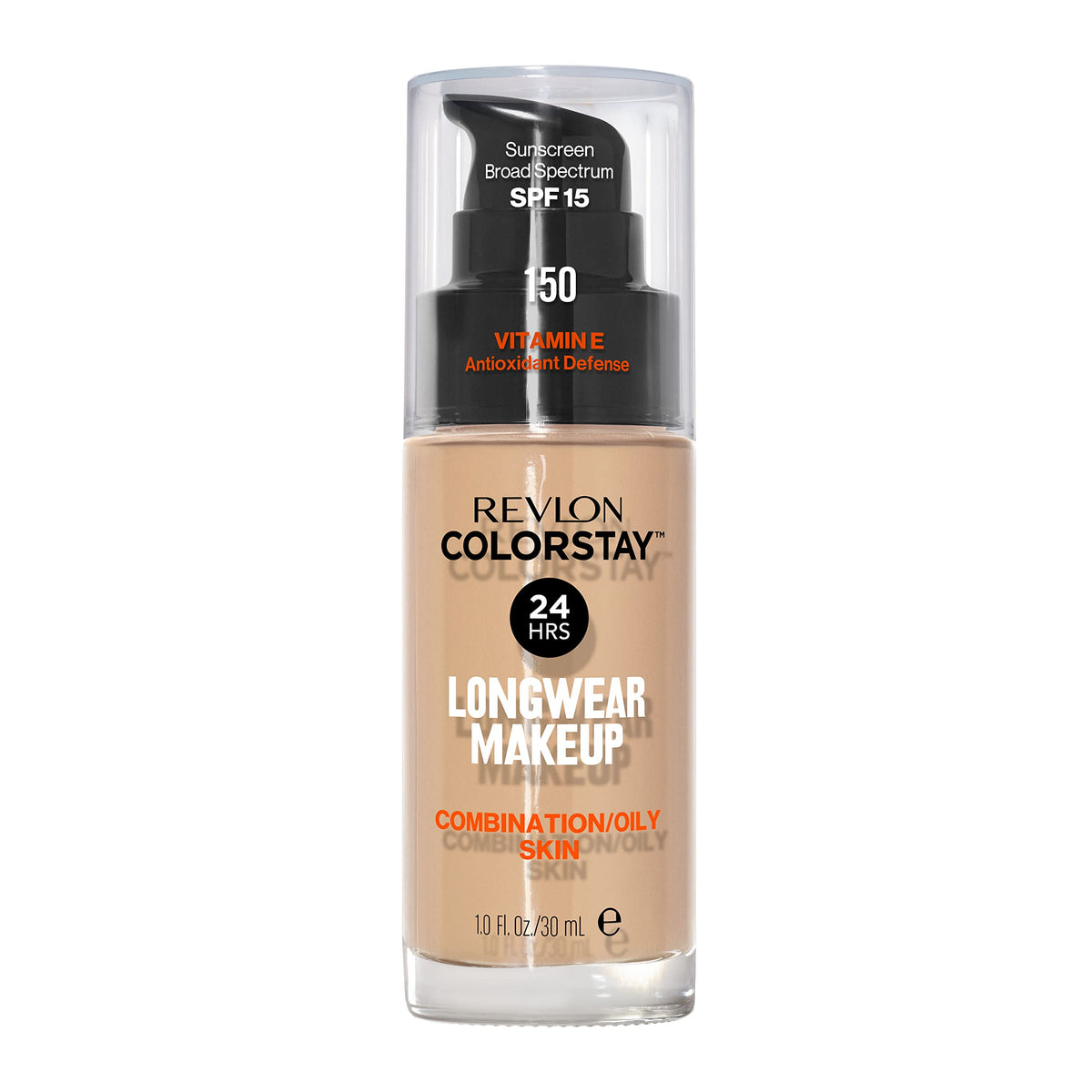 Revlon Liquid Foundation, ColorStay Face Makeup for Combination & Oily Skin, SPF 15, Medium-Full Coverage with Matte Finish, 360 Golden Caramel, 1 Fl Oz