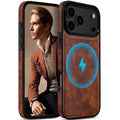 LOHASIC for iPhone 17 Leather Case, Magnetic Phone Case 6.3", Vintage Brown