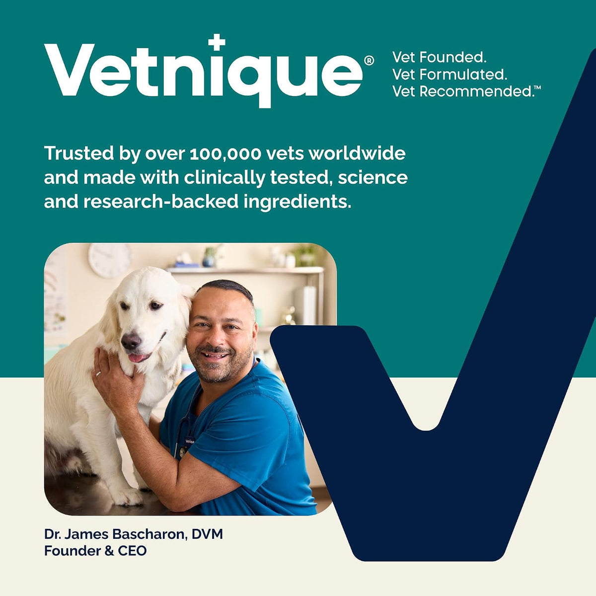 Vetnique Furbliss/Dermabliss Pet Wipes for Dogs & Cats for Grooming, Cleansing & Deodorizing, Thick Dog Wipes for Convenient Dog Cleaning with Natural Deodorizer, 100ct (NEW Unscented)