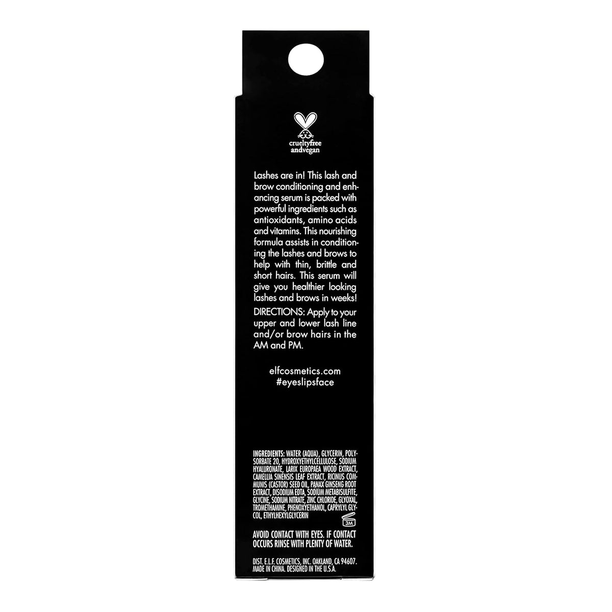 e.l.f. Enhancing Lash & Brow Serum, Promotes Longer-Looking Lashes & Brows, Nourishing & Conditioning Formula, Clear, 0.12 Fl Oz (3.5mL)