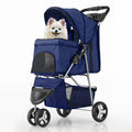 MoNiBloom Pet Stroller for Small/Medium Dogs and Cats up to 33 lbs, Pink