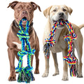 SHARLOVY Large Tough Chew Toys for Aggressive Chewers Large Breed,Heavy Duty Dental Rope Toys Kit for Medium Dogs,5 Knots Indestructible Cotton Puppy Teething Chew Tug Toy Set of 9