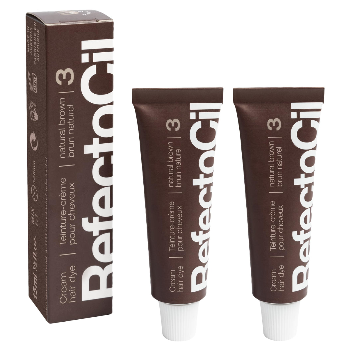 RefectoCil Cream Hair Dye 2-Pack – Professional Long-Lasting Hair Tint | Twin Pack for Regular Users and Salons – Use With 3% Developer (Sold Separately)