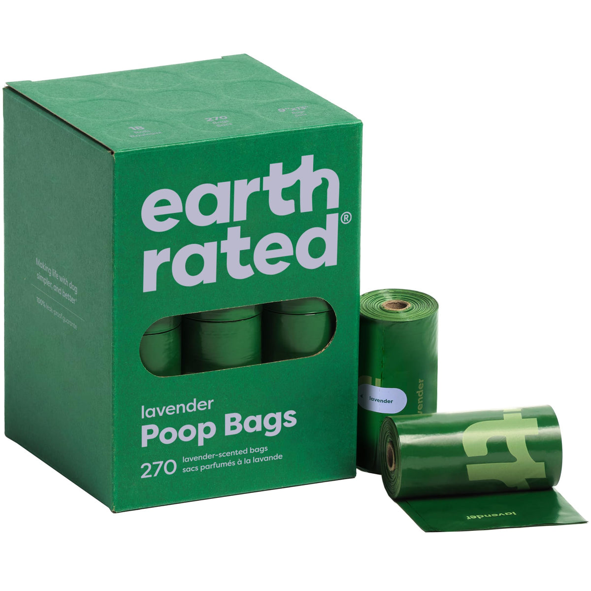 Earth Rated Dog Poop Bags Value Pack, Leak-Proof and Extra-Thick Pet Waste Bag for Big and Small Dogs, Refill Rolls, Unscented, 600 Count