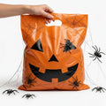 Choice Marts 100 Halloween Candy Bags Bulk 12x15 Treat Bags with Handles