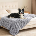 Luciphia Fluffy Paw Print Dog Blanket Large/Medium/Small, Soft Fleece Throw