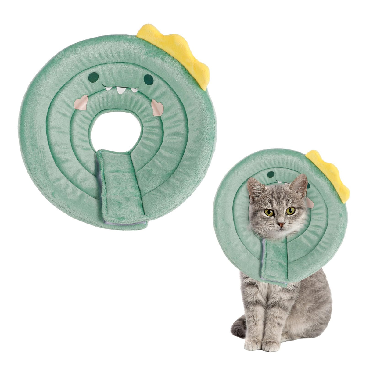Friusate Cat Recovery Collar - Soft, Adjustable, Breathable, Lightweight Cat Cone to Stop Licking - After Surgery
