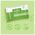 Simple Kind to Skin Facial Wipes Gentle and Effective Makeup Remover Cleansing Free from color and dye, artificial perfume and harsh chemicals 25 Wipes