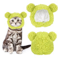 JOICEE Cute Cat Costume Warm Bear Hat Adjustable Small Pet Headwear for Cat