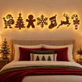 LED Reindeer Wall Decorations,3D Wooden Christmas Lighting Decor