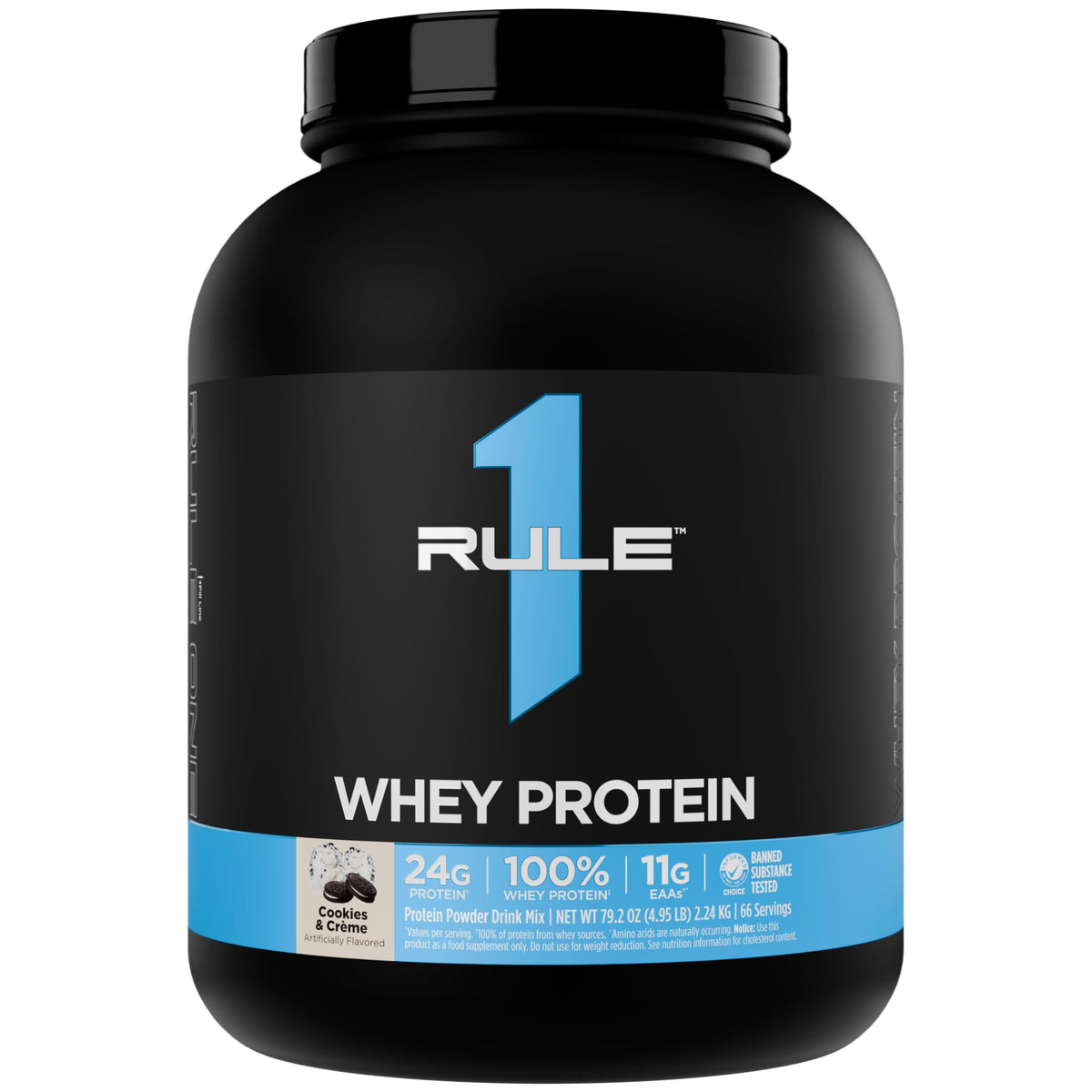 Rule 1 Proteins Whey Protein Powder, Vanilla Ice Cream, 68 Servings | 24g Fast-Acting Protein from All-Whey Sources with Naturally Occurring EAAs & BCAAs for Workout Recovery or Anytime Use