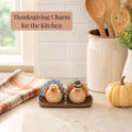 The Bridge Collection Pair of Pilgrim Turkeys Fall Salt & Pepper Shaker Set