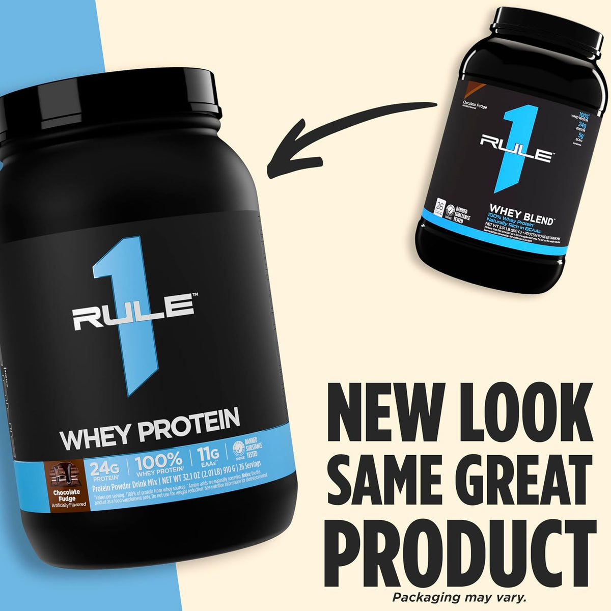 Rule 1 Proteins Whey Protein Powder, Vanilla Ice Cream, 68 Servings | 24g Fast-Acting Protein from All-Whey Sources with Naturally Occurring EAAs & BCAAs for Workout Recovery or Anytime Use