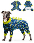 CuteBone Dinosaur Costume Dog Pajamas, Stretchy Spandex Crystal Velvet Sleepwear Coat for Small Dogs, Soft & Warm Pet Outfit Clothes for Cold Weather, Cozy Pullover Design COSP05XXL