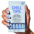 Chillhouse - Chill Tips, French Tip Press On Nails Kit - Going to the Barre (Oval) - 30 Nail Shapes & Sizes - 2 Weeks of Wear - Customizable Fit - French Manicure Kit - Women Owned, Beauty & Self Care