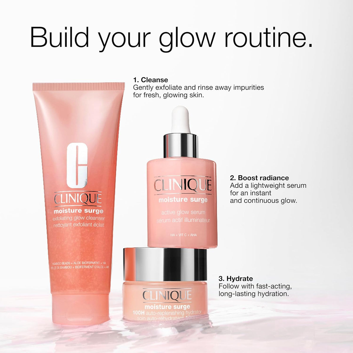 Clinique Moisture Surge 100H Auto-Replenishing Hydrator Oil Free Face Moisturizer | With Hyaluronic Acid, Aloe Bioferment and Vitamins C + E | For All Skin Types | Hydrating + Moisturizing