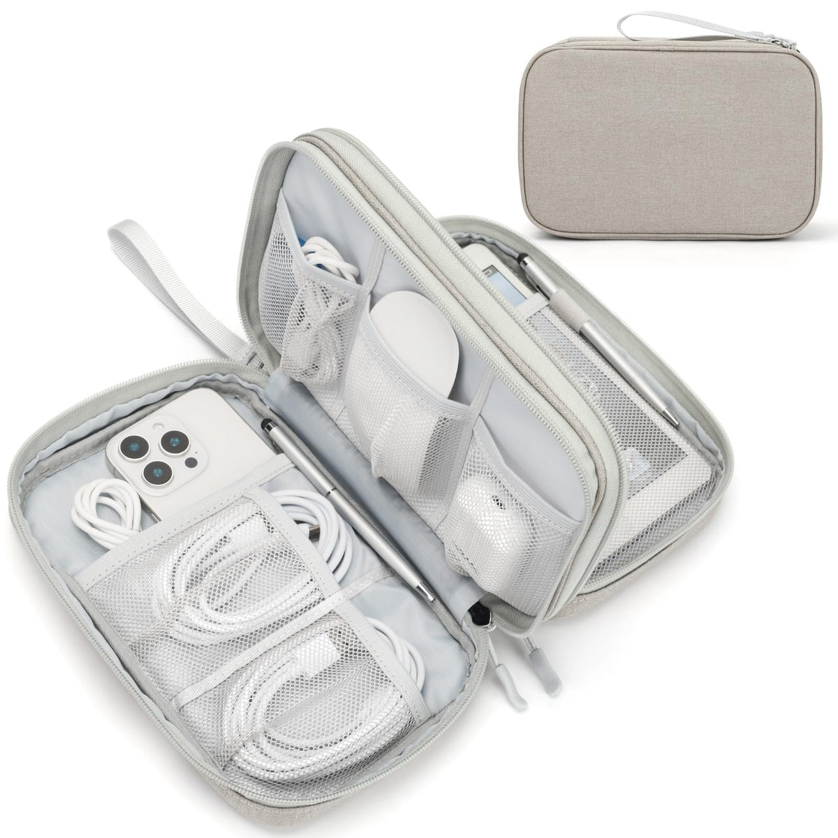 FYY Electronic Organizer, Travel Tech Pouch Bag, Cable Organizer Black