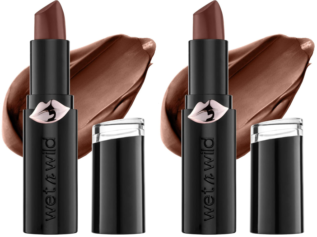 wet n wild Mega Last Matte Lip Color, Semi Matte Hyaluronic Acid Infused, Long Lasting Full Coverage for a Nourishing Pout, Cruelty-Free & Vegan - Skin-ny Dipping
