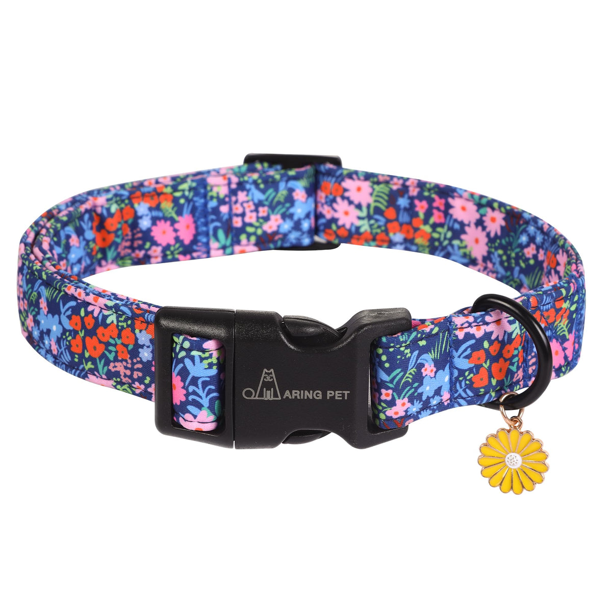ARING PET Fall Dog Collar-Cotton Maple Leaves Dog Collar for Small Dogs, Adjustable Lightweight Dog Collars with Quick Release Buckle for Small Medium Large Dogs
