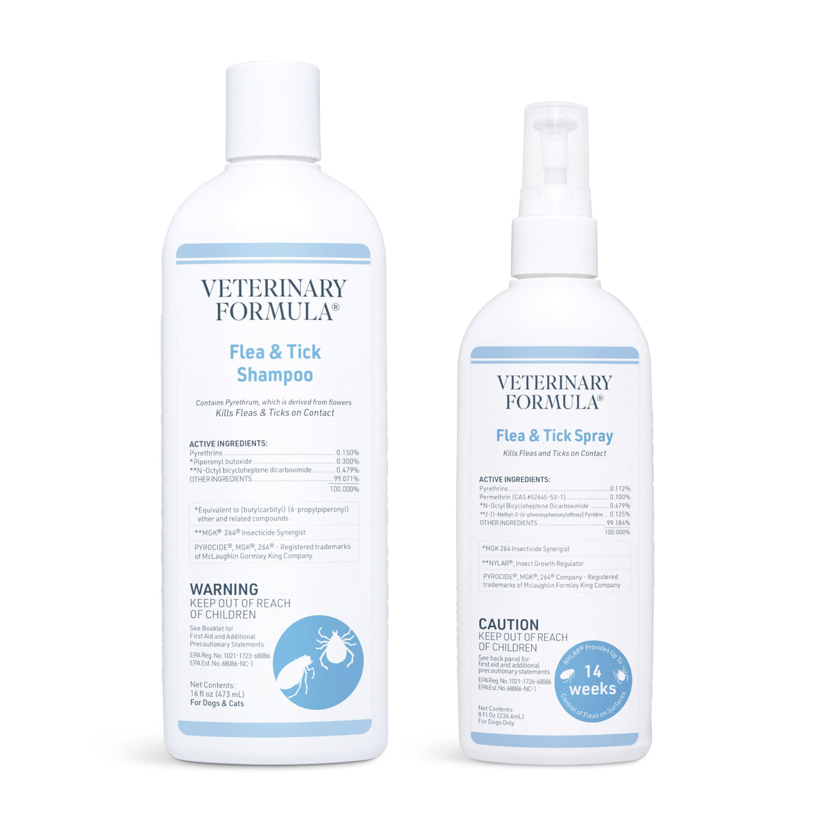Veterinary Formula Flea and Tick Shampoo for Dogs and Cats, 16 oz