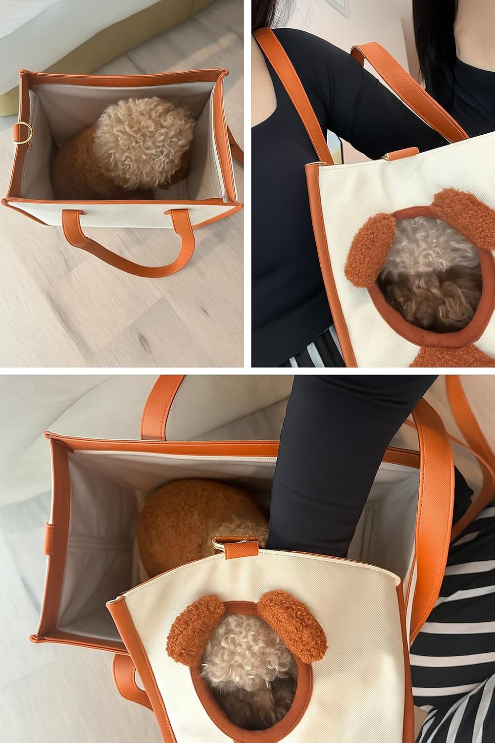 Dog/cat Carrier Purse – Viral on TikTok! Soft Travel Tote for Small Dogs or Cats with Leash Clip & Peek Window – Cute Bag for Bichon, Poodle, Yorkie, Chihuahua (