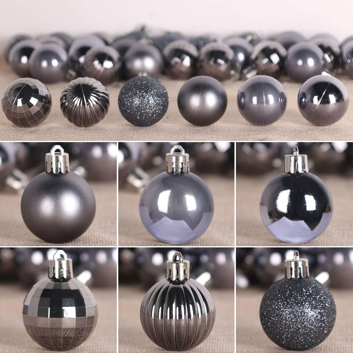 Rose Red 4.0" Large Christmas Balls - Christmas Tree Decoration Ornaments Shatterproof Hanging Balls for Birthday Halloween Holiday Wedding Decorations Set of 4pcs