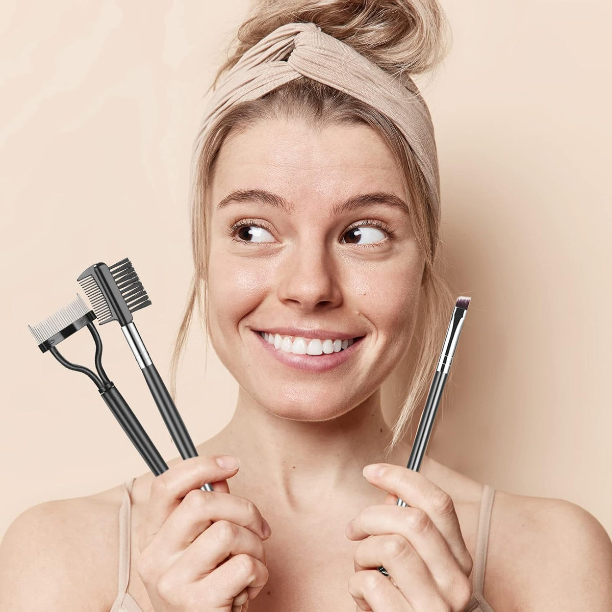 SWEET VIEW Eyelash Comb Lash Separator Tool Brow Brush | Lash Spoolie Professional Eye Makeup Tools