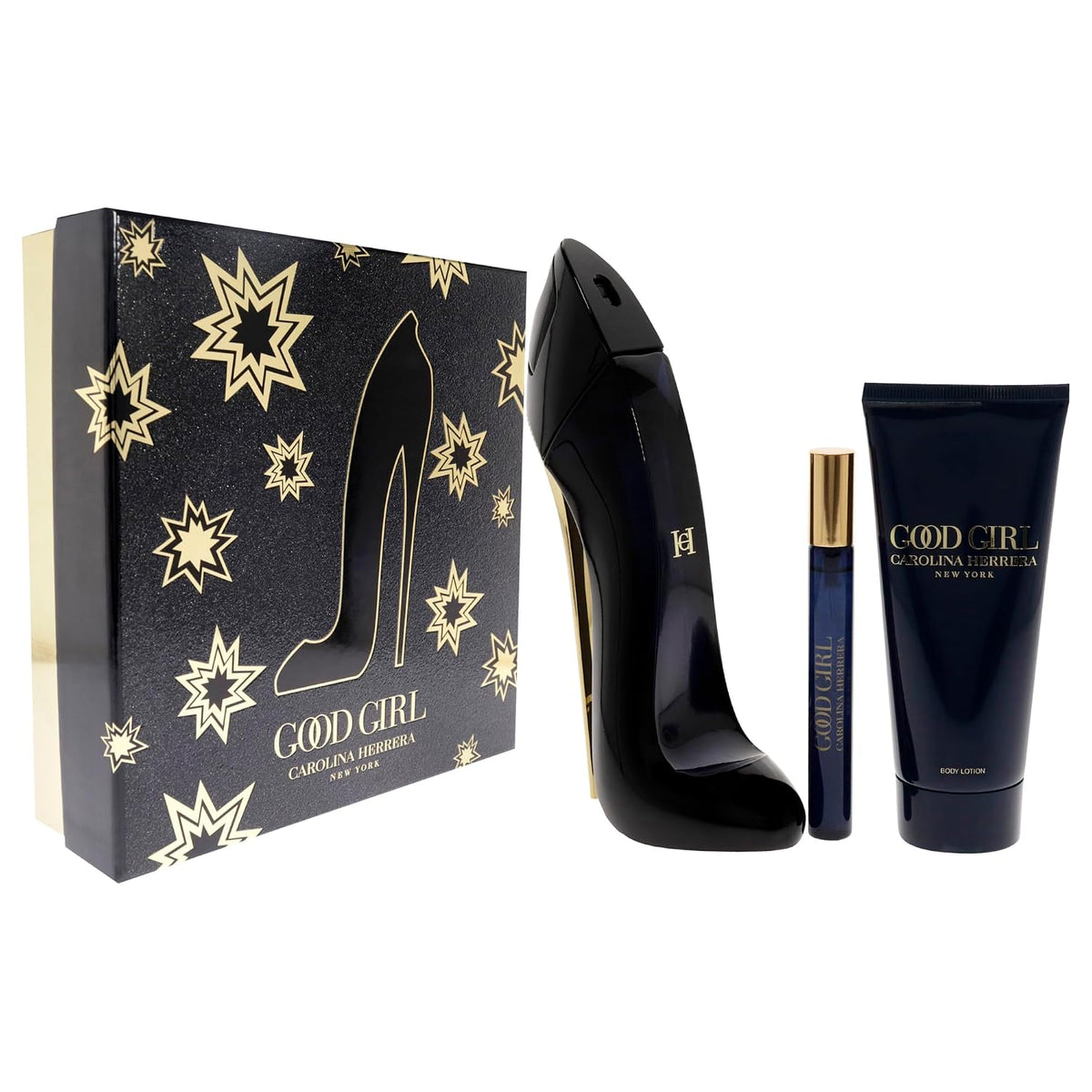 Good Girl by Carolina Herrera for Women - 3 Pc Gift Set 2.7oz EDP Spray, 3.4oz Body Lotion, 10ml EDP Spray