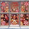 DULEFUN Christmas Window Clings, Gingerbread Man Candy Window's Stickers