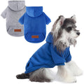 2 Pack Dog Hoodie Warm Hood Dog Sweater Cold Weather Small Dogs Sweatshirt Comfort Pet Clothes for Small Medium Dogs with Pockets Cats Chihuahua Clothes for Male Female Girl Boy Sporty Daily Wear