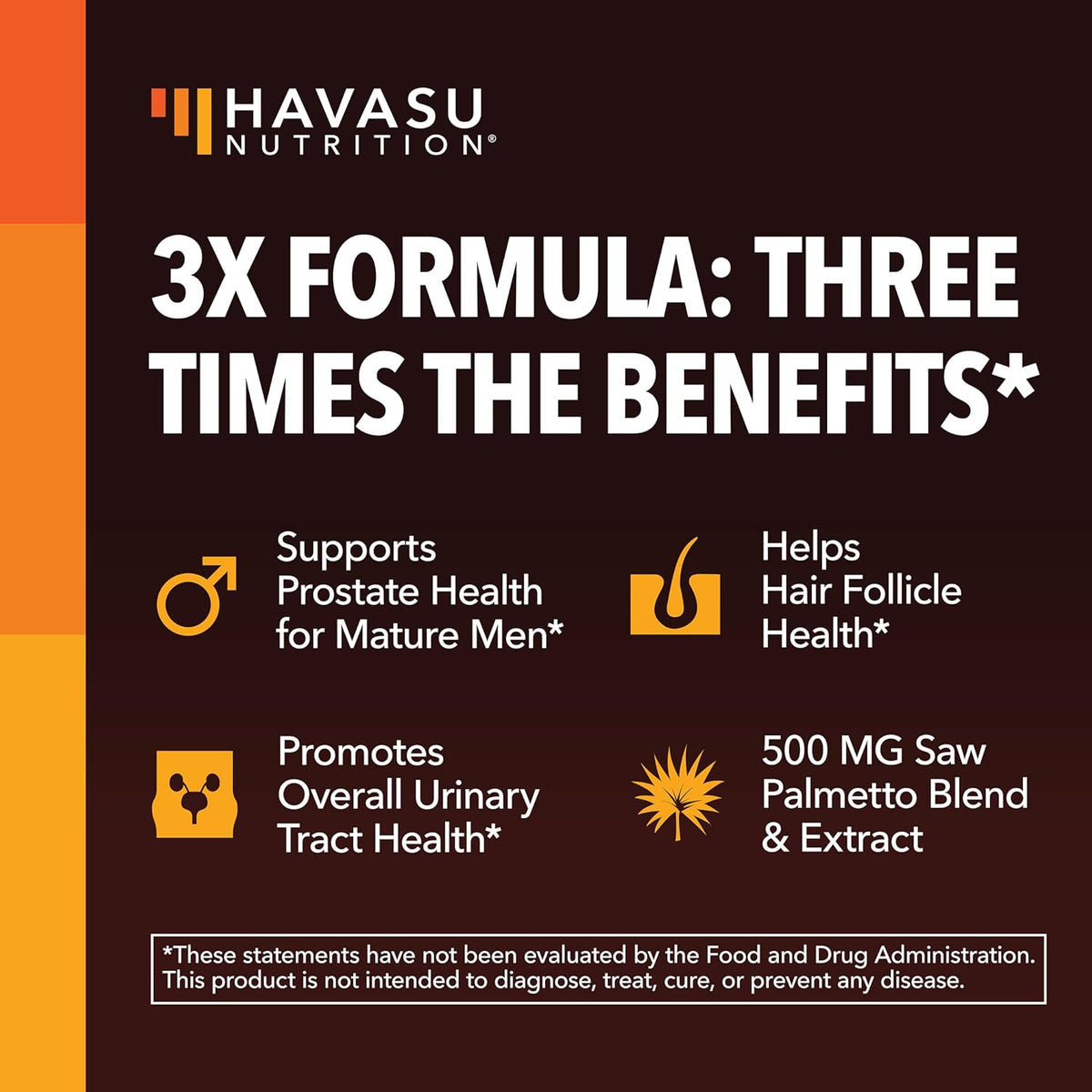Saw Palmetto for Men - DHT Blocker & Prostate Health Supplement - Potent 3X Formula with Pumpkin Seed Oil & Stinging Nettle - Bladder & Urinary Support - Vegan, Non-GMO Capsules at 2 Month Supply