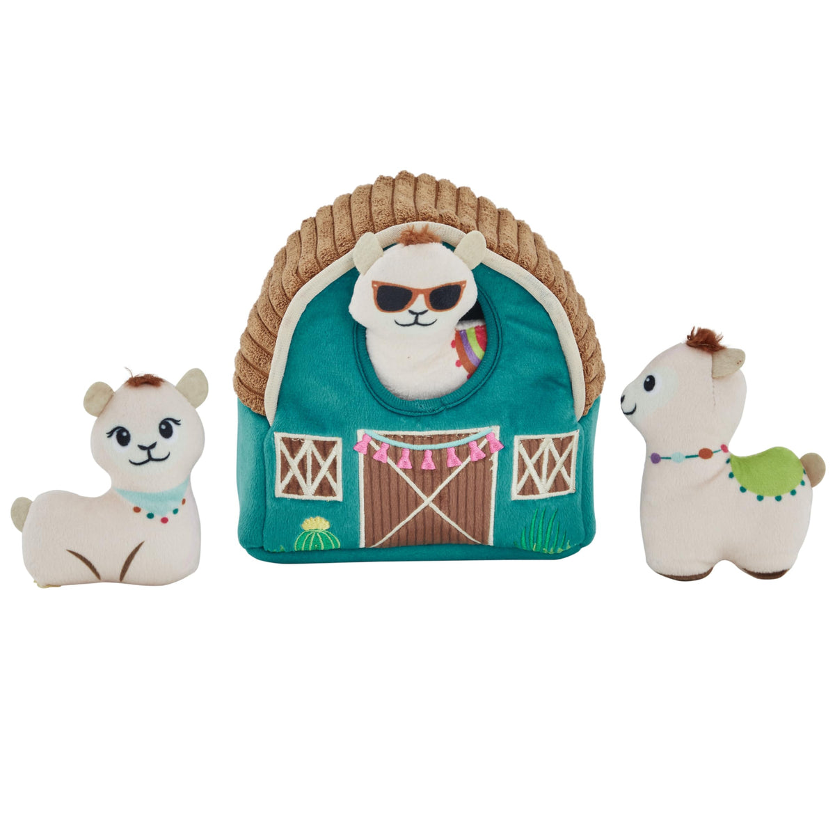 Outward Hound Hide-A-Squirrel Dog Toy – Interactive 2‑in‑1 Plush Puzzle with 6 Squeaky Removable Squirrels, X-Large