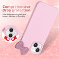 Cases for iPhone 13, Luxury Glitter 3D Rhinestone Bow Phone Cover Soft Litchi Pattern Protective Phone Case for iPhone 13 6.1" 2021